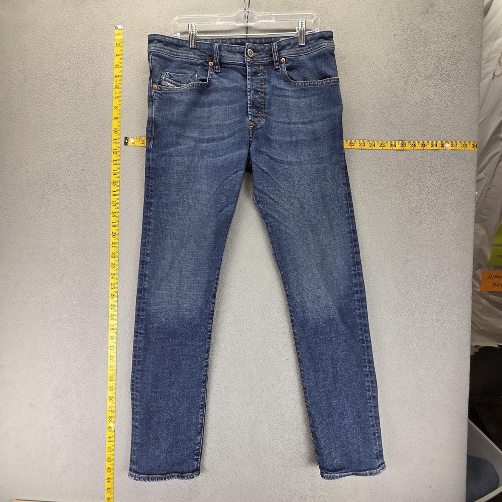 Diesel Jeans Mens 32x32 Blue Buster Regular Slim Tapered Button Fly 084NL